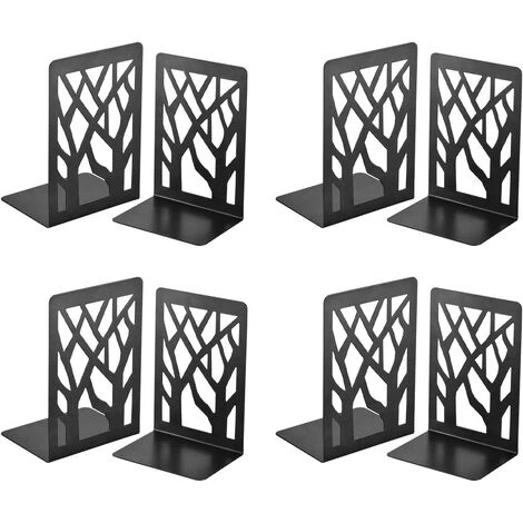 MEZHENG Book Ends, Bookends, Book Ends For Shelves, Bookends For Shelves, Bookend, Book Ends For Heavy Books, Book Shelf Holder Home Decorative, Metal Bookends Black 4 Pair, Bookend Supports, Book Stoppers 3 MEZHENG Book Ends, Bookends, Book Ends For Shelves, Bookends For Shelves, Bookend, Book Ends For Heavy Books, Book Shelf Holder Home Decorative, Metal Bookends Black 4 Pair, Bookend Supports, Book Stoppers