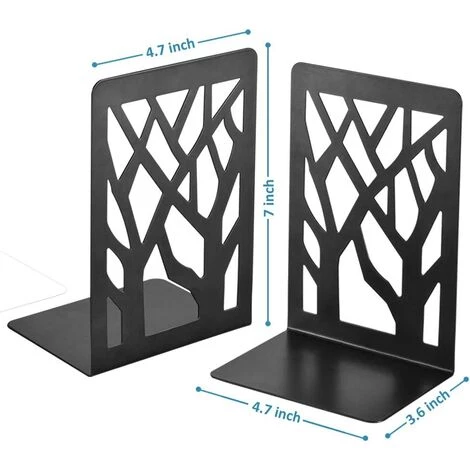 MEZHENG Book Ends, Bookends, Book Ends For Shelves, Bookends For Shelves, Bookend, Book Ends For Heavy Books, Book Shelf Holder Home Decorative, Metal Bookends Black 4 Pair, Bookend Supports, Book Stoppers 7 MEZHENG Book Ends, Bookends, Book Ends For Shelves, Bookends For Shelves, Bookend, Book Ends For Heavy Books, Book Shelf Holder Home Decorative, Metal Bookends Black 4 Pair, Bookend Supports, Book Stoppers – Image 5