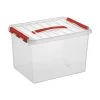 MEZHENG Boîte De Rangement, Rouge Transparent, 22 Litre 2 MEZHENG Boîte De Rangement, Rouge Transparent, 22 Litre -Petit rangement Soldes Magasin 63473108 1