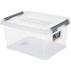 MEZHENG Box Avec Couvercle, 21 L, Transparent/Gris 1 MEZHENG Box Avec Couvercle, 21 L, Transparent/Gris -Petit rangement Soldes Magasin 63473110 1