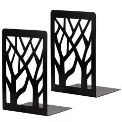 SLI-RES Serre-livres Pour étagères, étagères, Serre-livres, Serre-livres Pour Livres Lourds, Support Pour Livres Décoratifs Pour La Maison, Serre-livres En Métal 17.5*12*9cm (Noir) 1 Paires,Lilaris