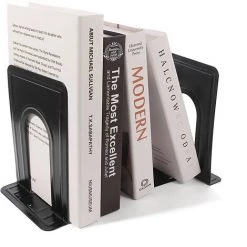 SLI-RES Serre-Livres Robustes Pour étagères, Base Antidérapante Idéal Pour Bibliothèque, Bureau, Maison, école, Etc.12.5*12.5*17cm (Noir) 1 Paire，Lilaris -Petit rangement Soldes Magasin 63567115 3