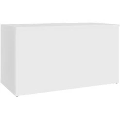 YOUTHUP Coffre De Rangement Blanc 84x42x46 Cm Bois D'ingénierie - Blanc -Petit rangement Soldes Magasin 63575851 5