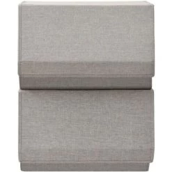 SUPERMARKET Boîtes De Rangement Empilables Avec Couvercle 2 Pcs Tissu Gris -Petit rangement Soldes Magasin 63647820 4