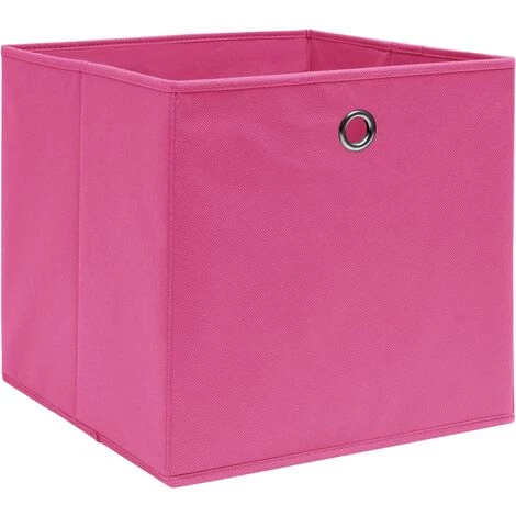 SUPERMARKET Boîtes De Rangement 10 Pcs Tissu Intissé 28x28x28 Cm Rose 4 SUPERMARKET Boîtes De Rangement 10 Pcs Tissu Intissé 28x28x28 Cm Rose – Image 2