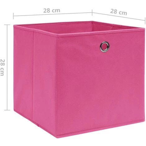 SUPERMARKET Boîtes De Rangement 10 Pcs Tissu Intissé 28x28x28 Cm Rose 7 SUPERMARKET Boîtes De Rangement 10 Pcs Tissu Intissé 28x28x28 Cm Rose – Image 5