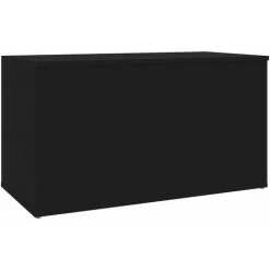 SUPERMARKET Coffre De Rangement Noir 84x42x46 Cm Bois D'ingénierie -Petit rangement Soldes Magasin 63650858 5