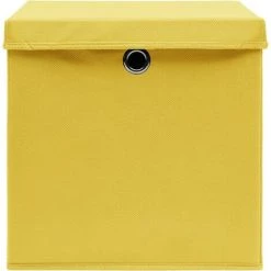 SUPERMARKET Boîtes De Rangement Avec Couvercles 10 Pcs 28x28x28 Cm Jaune 10 SUPERMARKET Boîtes De Rangement Avec Couvercles 10 Pcs 28x28x28 Cm Jaune -Petit rangement Soldes Magasin 63654596 4
