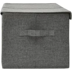 SUPERMARKET Boîte De Rangement Tissu 50x30x25 Cm Anthracite -Petit rangement Soldes Magasin 63659191 5
