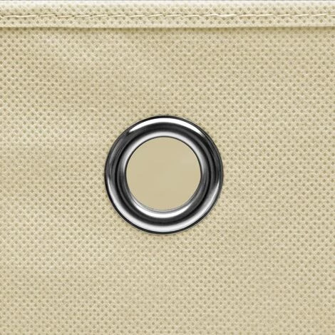 SUPERMARKET Boîtes De Rangement à Couvercles 4 Pcs Crème 32x32x32 Cm Tissu 7 SUPERMARKET Boîtes De Rangement à Couvercles 4 Pcs Crème 32x32x32 Cm Tissu – Image 5