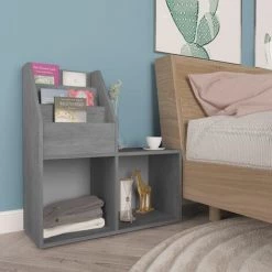 SUPERMARKET Porte-revue Pour Enfants Gris Béton 71x30x78,5 Cm Aggloméré SUHB-339517 -Petit rangement Soldes Magasin 63660885 3