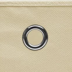SUPERMARKET Boîtes De Rangement à Couvercles 10 Pcs Crème 32x32x32 Cm Tissu -Petit rangement Soldes Magasin 63660997 5