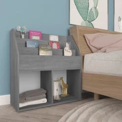 SUPERMARKET Porte-revue Pour Enfants Gris Béton 71x30x78,5 Cm Aggloméré SUHB-339524 -Petit rangement Soldes Magasin 63666877 3