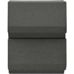 SUPERMARKET Boîtes De Rangement Empilables Couvercle 2 Pcs Tissu Anthracite -Petit rangement Soldes Magasin 63667957 4