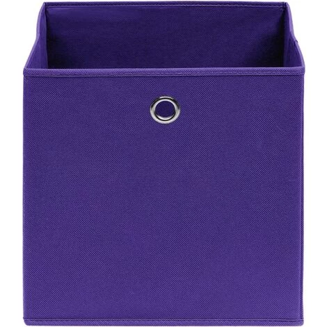 SUPERMARKET Boîtes De Rangement 10 Pcs Tissu Intissé 28x28x28 Cm Violet 5 SUPERMARKET Boîtes De Rangement 10 Pcs Tissu Intissé 28x28x28 Cm Violet – Image 3