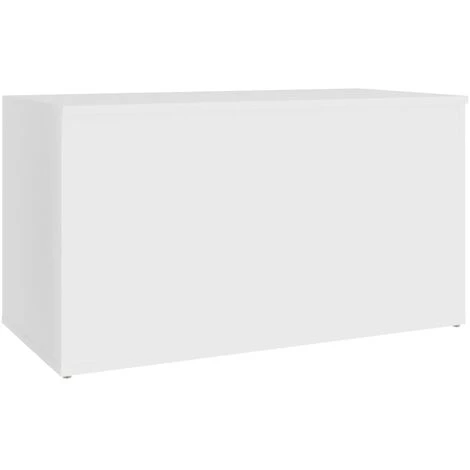SUPERMARKET Coffre De Rangement Blanc 84x42x46 Cm Bois D'ingénierie 7 SUPERMARKET Coffre De Rangement Blanc 84x42x46 Cm Bois D'ingénierie – Image 5