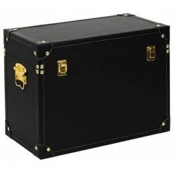 Paris Prix - Lot De 3 Malles Déco "orya" 56cm Noir & Or -Petit rangement Soldes Magasin 63729524 5