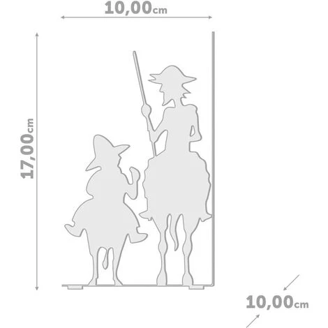PERLE RARE Serre-livres Don Quichotte En Métal. Inspiré De L'oeuvre De Cervantès. 6 PERLE RARE Serre-livres Don Quichotte En Métal. Inspiré De L'oeuvre De Cervantès. – Image 4