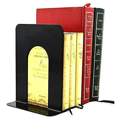 LTS FAFA 2 Paires De Serre-livres En Métal Robuste Pour Bureau, Maison, Noir 4 LTS FAFA 2 Paires De Serre-livres En Métal Robuste Pour Bureau, Maison, Noir – Image 2