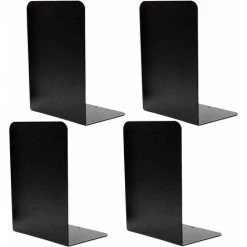 Support De Livre De Bureau 4 Pièces Book Baffle (4PCS Noir),HANBING