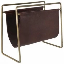 DUTCHBONE Porte Magazines Scholar - Marron