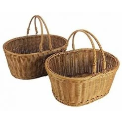 SINCèREETALI Panier Pique-Nique En Osier Rotin,Panier à Provision En Osier,Panier De Rangement En Osier Avec Poignée Vannerie Panier Pour Pique-Nique Fruits Fleurs Et Legumes -Petit rangement Soldes Magasin 63820284 4