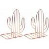 FOZIY 2 Pcs Serre-Livres En Métal, Presse-Livres En Forme De Cactus Décoratif Titulaire Pour Rangement Livres Magazines De Bureau Maison Bibliothèque École，Fonepro -Petit rangement Soldes Magasin 63841409 1