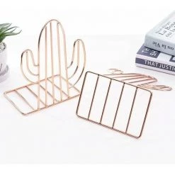 FOZIY 2 Pcs Serre-Livres En Métal, Presse-Livres En Forme De Cactus Décoratif Titulaire Pour Rangement Livres Magazines De Bureau Maison Bibliothèque École，Fonepro -Petit rangement Soldes Magasin 63841409 4
