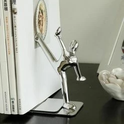 Serre-livres En Métal Unique Hommes Conception Simple Serre-livres Décoratifs à La Mode 2 Pièces FUIENKO -Petit rangement Soldes Magasin 63856975 4