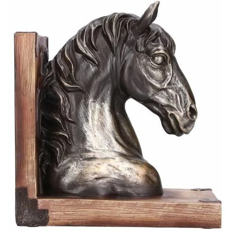 Ornement De Tête De Cheval Serre-livres Cheval De Résine De Sculpture FUIENKO 4 Ornement De Tête De Cheval Serre-livres Cheval De Résine De Sculpture FUIENKO – Image 2