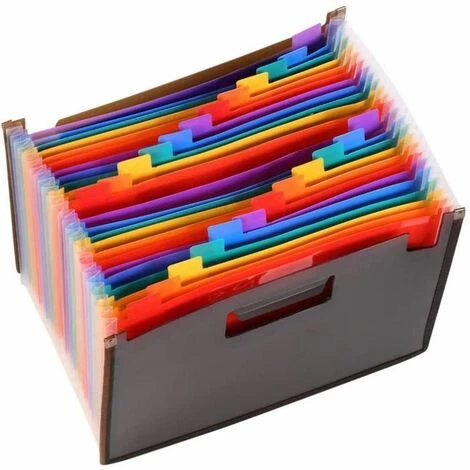 Porte Revue Document,Peut être étiré à Environ 65 Cm,13 étages,Arc-en-Ciel Noir,23 5 * 33 Cm FUIENKO 3 Porte Revue Document,Peut être étiré à Environ 65 Cm,13 étages,Arc-en-Ciel Noir,23 5 * 33 Cm FUIENKO