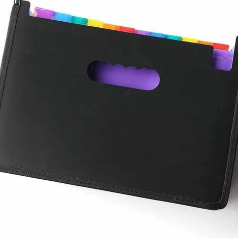 Porte Revue Document,Peut être étiré à Environ 65 Cm,13 étages,Arc-en-Ciel Noir,23 5 * 33 Cm FUIENKO 5 Porte Revue Document,Peut être étiré à Environ 65 Cm,13 étages,Arc-en-Ciel Noir,23 5 * 33 Cm FUIENKO – Image 3