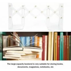 Serre-livres Extensibles, Support De Serre-livres De Bureau Pratique Et Robuste Extensible FUIENKO -Petit rangement Soldes Magasin 63857003 3
