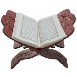 Serre-livres Coran Musulman Livre Bois Stand Cadeau Ramadan Allah Islamique Amovible Décoration FUIENKO -Petit rangement Soldes Magasin 63857006 4