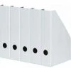 Lot De 1 Porte-documents A4 En Carton Solide Blanc，10cm FUIENKO -Petit rangement Soldes Magasin 63857042 1