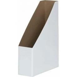 Lot De 1 Porte-documents A4 En Carton Solide Blanc，10cm FUIENKO -Petit rangement Soldes Magasin 63857042 3