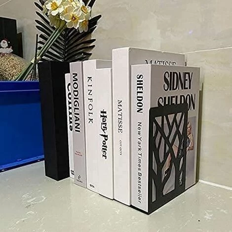 Serre-Livres En Métal, Anti-Rayures Et Antidérapant Presse Livre Noir Pour Enfant, Bureau,6 PCS FUIENKO 5 Serre-Livres En Métal, Anti-Rayures Et Antidérapant Presse Livre Noir Pour Enfant, Bureau,6 PCS FUIENKO – Image 3