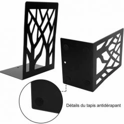 Serre-Livres En Métal, Anti-Rayures Et Antidérapant Presse Livre Noir Pour Enfant, Bureau,6 PCS FUIENKO 9 Serre-Livres En Métal, Anti-Rayures Et Antidérapant Presse Livre Noir Pour Enfant, Bureau,6 PCS FUIENKO -Petit rangement Soldes Magasin 63857059 4