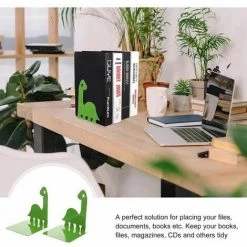 Serre-livres En Métal Pour étagères, Support De Livres Robuste Noir Pour La Maison, Le Bureau - Vert FUIENKO -Petit rangement Soldes Magasin 63857120 4