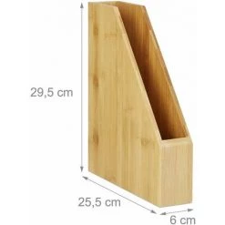 Portes-revues Bambou A4, Beau Grain Naturel, Rangement Papiers, Journaux FUIENKO -Petit rangement Soldes Magasin 63857132 2