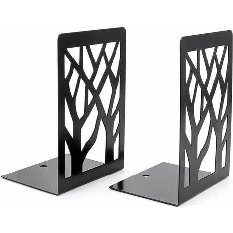 Serre-livres Antidérapants En Métal Pour étagères Support De Livre En Forme D'arbre 4pcs FUIENKO 4 Serre-livres Antidérapants En Métal Pour étagères Support De Livre En Forme D'arbre 4pcs FUIENKO – Image 2