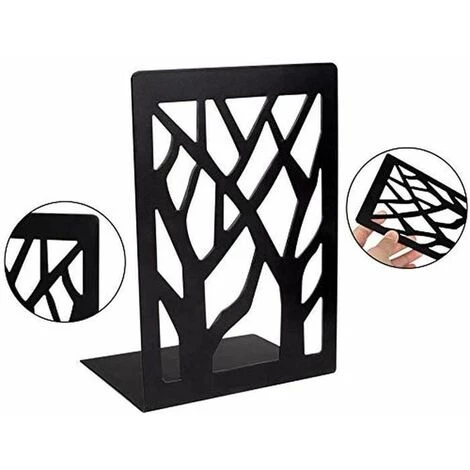 Serre-livres Antidérapants En Métal Pour étagères Support De Livre En Forme D'arbre 4pcs FUIENKO 5 Serre-livres Antidérapants En Métal Pour étagères Support De Livre En Forme D'arbre 4pcs FUIENKO – Image 3