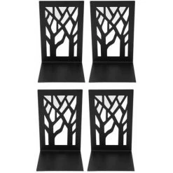 Serre-livres En Métal Rangement Ordonné Réglage Arbitraire Bords Plus Lisses Serre-livres 4 Pièces FUIENKO -Petit rangement Soldes Magasin 63857181 2