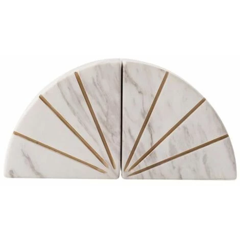 Serre-livres Robustes Antidérapants Fabriqués à La Main En Marbre Serre-livres Bouchon De Livre Bloc Support Blanc FUIENKO 4 Serre-livres Robustes Antidérapants Fabriqués à La Main En Marbre Serre-livres Bouchon De Livre Bloc Support Blanc FUIENKO – Image 2