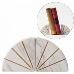 Serre-livres Robustes Antidérapants Fabriqués à La Main En Marbre Serre-livres Bouchon De Livre Bloc Support Blanc FUIENKO 8 Serre-livres Robustes Antidérapants Fabriqués à La Main En Marbre Serre-livres Bouchon De Livre Bloc Support Blanc FUIENKO -Petit rangement Soldes Magasin 63857183 3