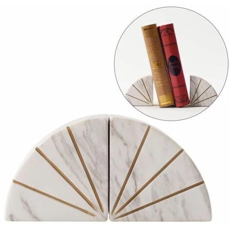 Serre-livres Robustes Antidérapants Fabriqués à La Main En Marbre Serre-livres Bouchon De Livre Bloc Support Blanc FUIENKO 5 Serre-livres Robustes Antidérapants Fabriqués à La Main En Marbre Serre-livres Bouchon De Livre Bloc Support Blanc FUIENKO – Image 3
