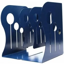 Serre-livres Décoratifs Pour Le Bureau - Grande Taille, Extensibles, Ultrarésistants Et Antidérapants Bleu FUIENKO