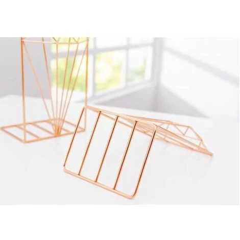 De Serre-livres Antidérapants En Fer étagère De Bureau Design En Diamant,OR,2pièces FUIENKO 4 De Serre-livres Antidérapants En Fer étagère De Bureau Design En Diamant,OR,2pièces FUIENKO – Image 2