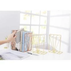 De Serre-livres Antidérapants En Fer étagère De Bureau Design En Diamant,OR,2pièces FUIENKO 8 De Serre-livres Antidérapants En Fer étagère De Bureau Design En Diamant,OR,2pièces FUIENKO -Petit rangement Soldes Magasin 63857194 3