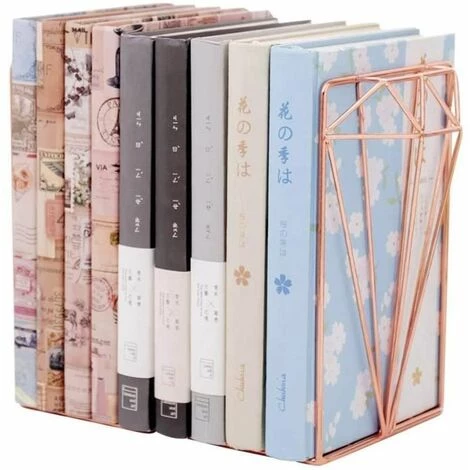 De Serre-livres Antidérapants En Fer étagère De Bureau Design En Diamant,OR,2pièces FUIENKO 6 De Serre-livres Antidérapants En Fer étagère De Bureau Design En Diamant,OR,2pièces FUIENKO – Image 4